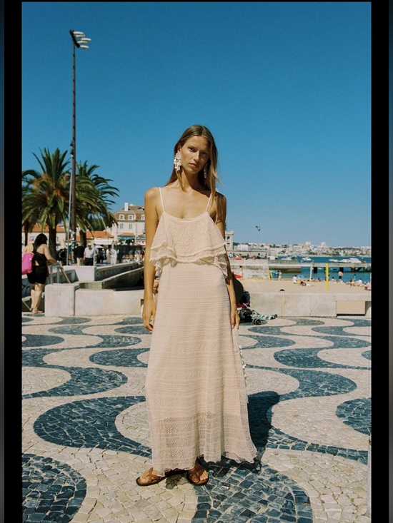 Zara Dresses & Skirts - ara Women’s Pointelle Butter Midi Crochet Dress